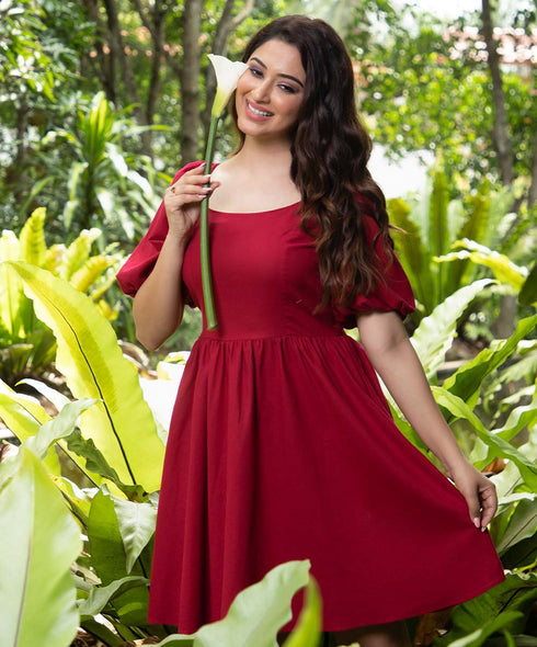 Strawberry Fields Mini Linen Dress